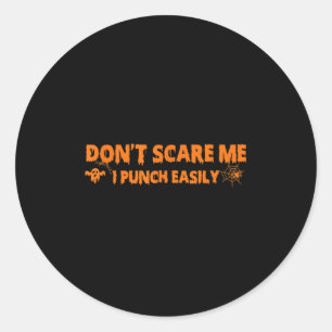 Nicht ich punch einfach lustig Halloween-Kampf Runder Aufkleber
