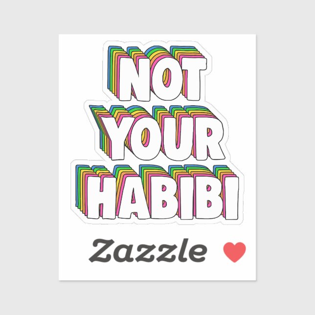 Nicht Ihr Habibi Aufkleber (Blatt)