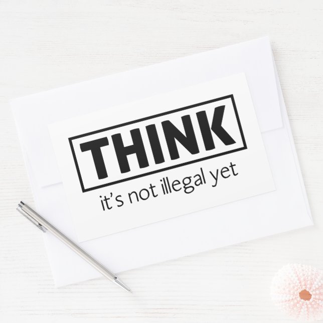 Nicht illegal rechteckiger aufkleber (Umschlag)