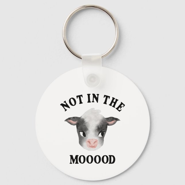 Nicht in der Moood Cow Farm Animal Schlüsselanhänger (Vorderseite)