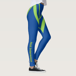Nicht interessiert. Green Text Wedge Leggings