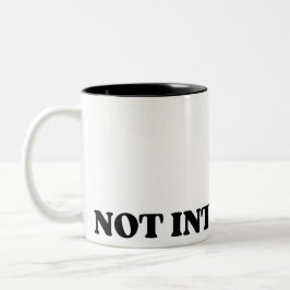 Nicht Interessiert Retro-Typografischer Zwei-Ton-B Zweifarbige Tasse