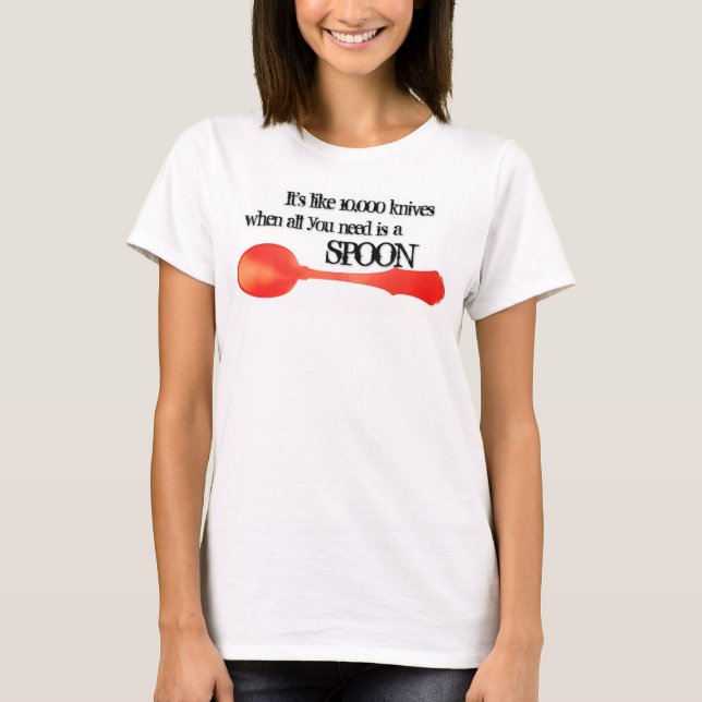 Nicht ist es ironische Löffel-Shirt-Orange T-Shirt (Vorderseite)