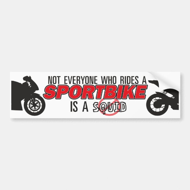Nicht jeder, das ein Sportbike… reitet Autoaufkleber (Vorne)