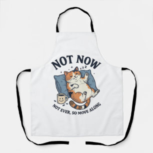 Nicht jetzt Faulpelz Katze Vintage Gravur Lustiges Schürze