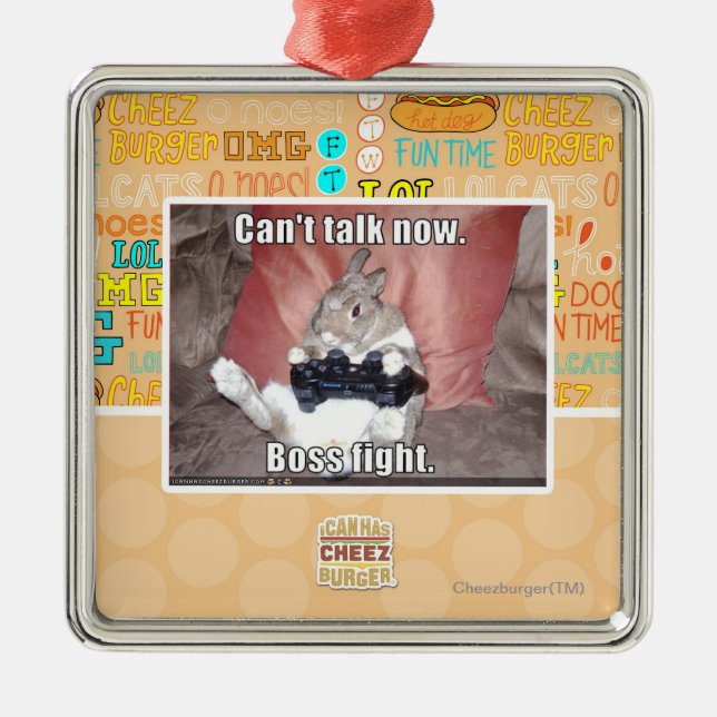 Nicht jetzt sprechen, kann Chefkampf Silbernes Ornament (Vorne)