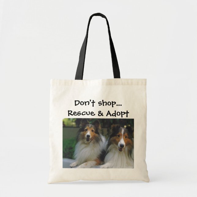 Nicht… kaufen Rettung u. adoptieren Shelties Tragetasche (Vorne)
