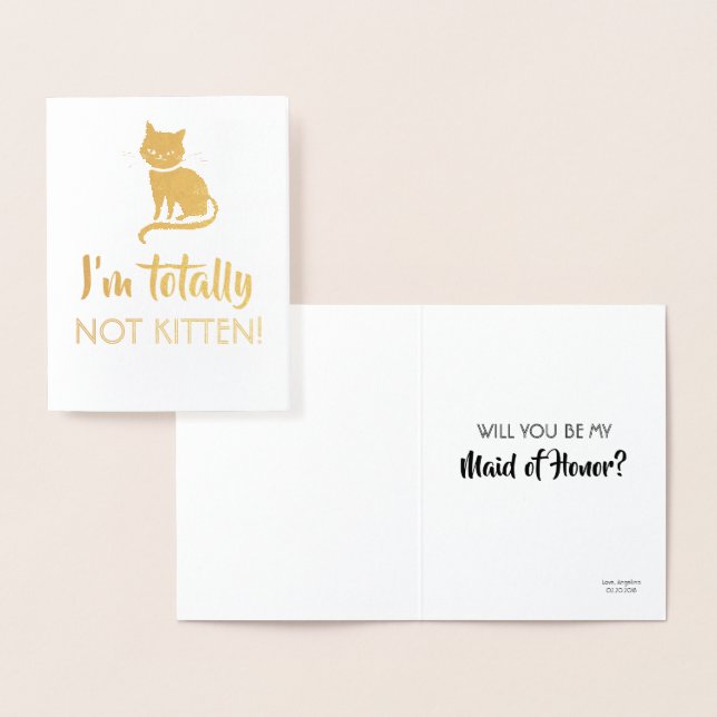 Nicht Kitten - Vorschlag von Funny Bridesmaid Folienkarte (Anzeige)