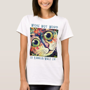 Nicht komischer Kamala Cat T - Shirt geweckt