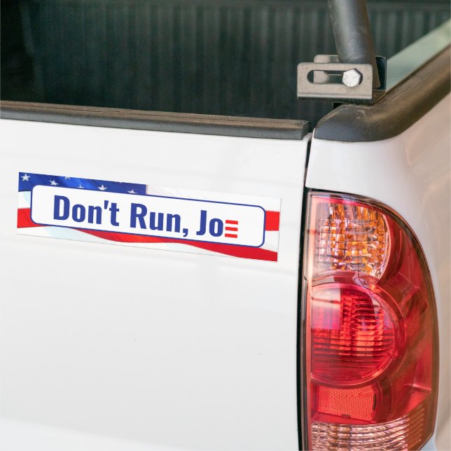 Nicht laufen, Joe Zitat auf Flag Autoaufkleber (Auf Lkw)