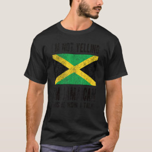 Nicht laut, ich bin Jamaikaner Flagge Jamaikas Roo T-Shirt