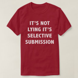 Nicht liegendes selektives Unterordnungs-T-Shirt T-Shirt