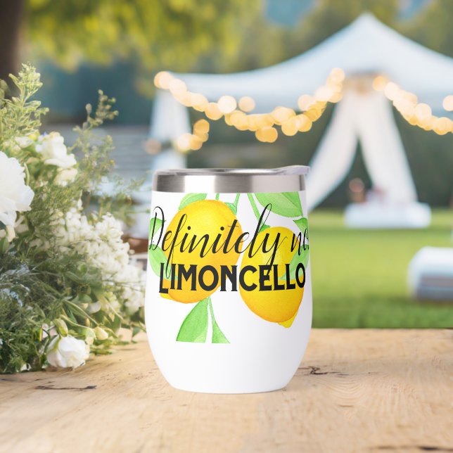 Nicht Limoncello Stemless Wine Tumbler (Hochzeit)