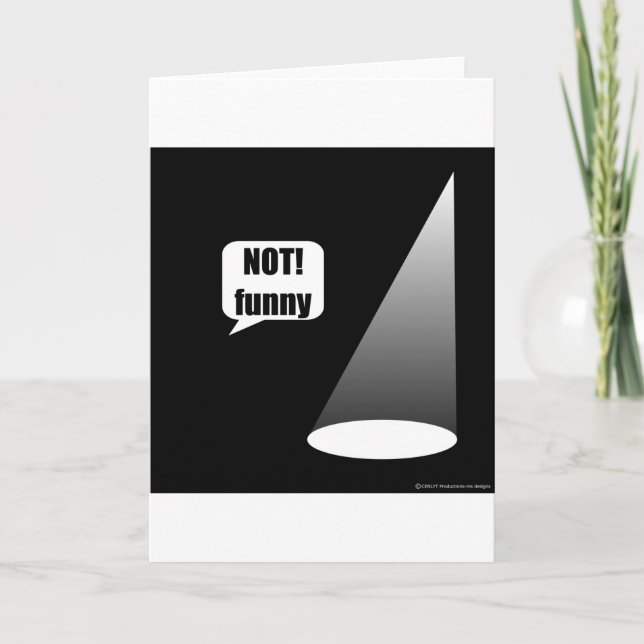Nicht lustig karte (Vorderseite)