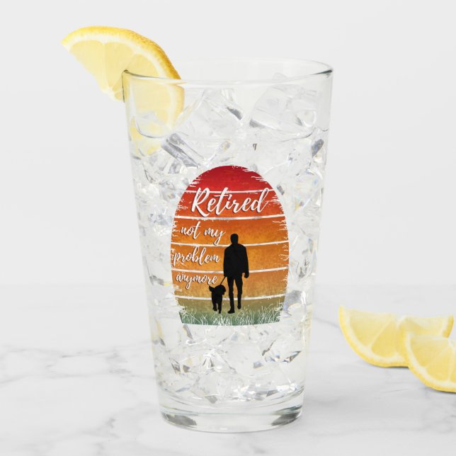 nicht mehr mein Problem im Ruhestand Glas (Vorderseite Ice)