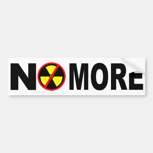 Nicht mehr nuklearer Slogan-AntiAutoaufkleber Autoaufkleber (Vorne)