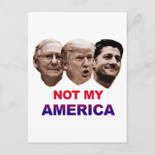 Nicht mein Amerika Postkarte