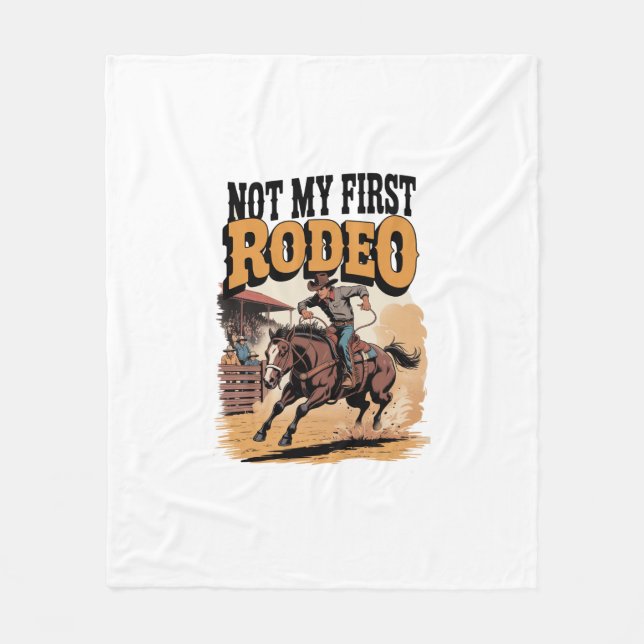 Nicht mein erster Rodeo-Western Fleecedecke (Vorderseite)