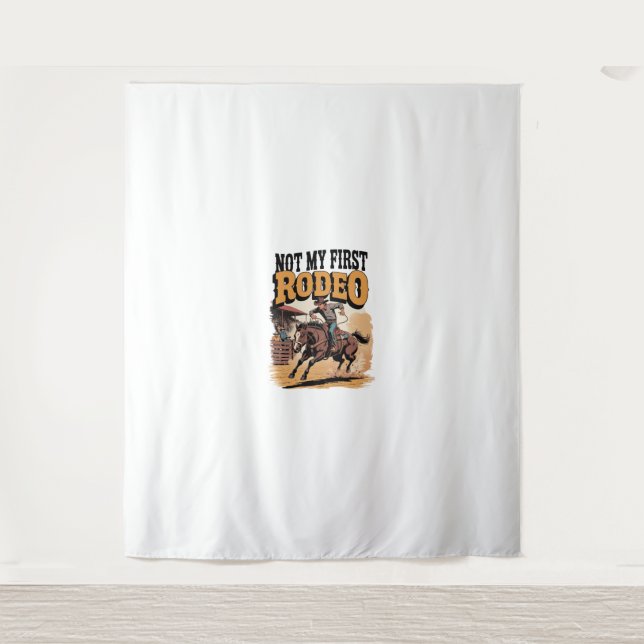 Nicht mein erster Rodeo-Western Wandteppich (Vorderseite)