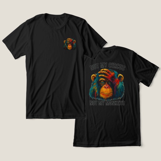 NICHT MEIN MONKEYS Tri-Blend SHIRT (Design vorne & hinten)