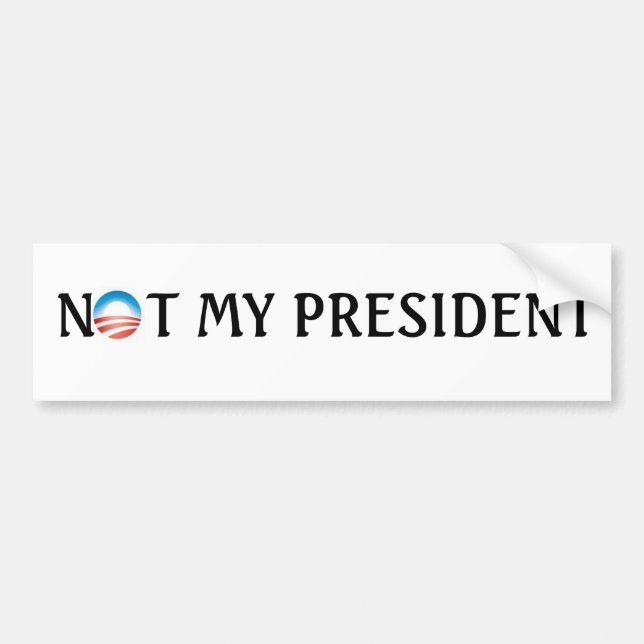 nicht mein Präsident Autoaufkleber (Vorne)
