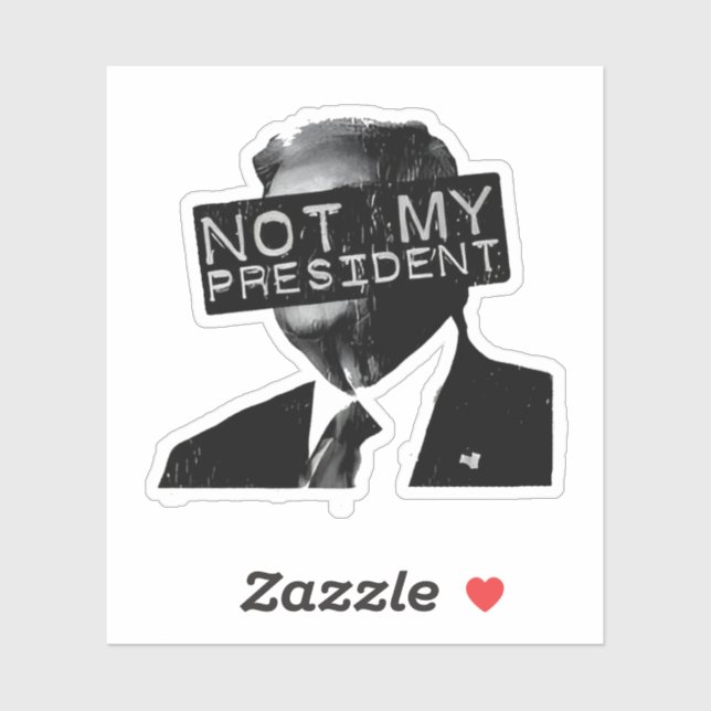 Nicht mein Präsident gegen Trump Invasion Liberale Aufkleber (Blatt)