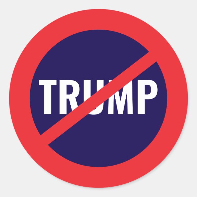 Nicht mein Präsident - Protest gegen Trump Runder Aufkleber (Vorderseite)