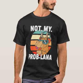 Nicht mein Problem Cool Lama Drama Llama Retro Sun T-Shirt