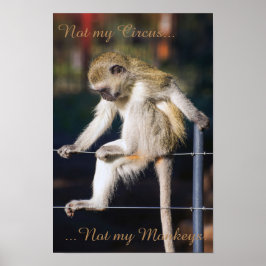 Nicht mein Zirkus, nicht mein Affenplakat Poster