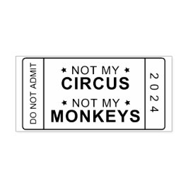 Nicht mein Zirkus, nicht meine Affen-Briefmarke Permastempel