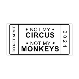 Nicht mein Zirkus, nicht meine Affen-Briefmarke Permastempel