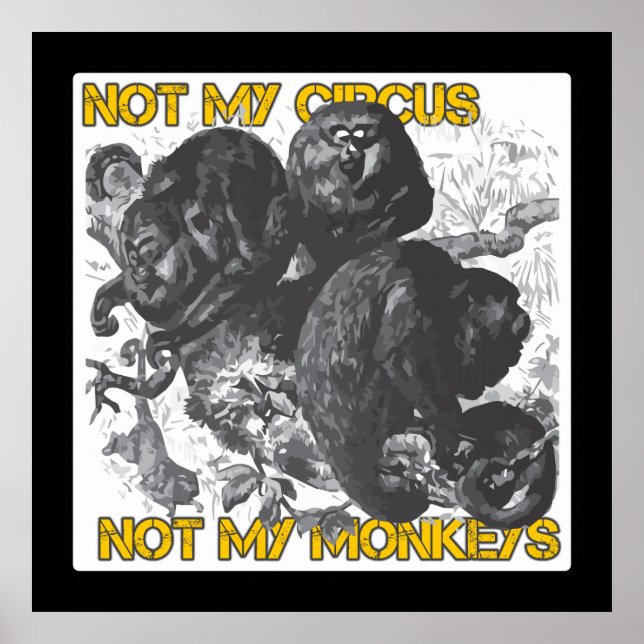 Nicht mein Zirkus, nicht meine Affen Poster (Vorne)