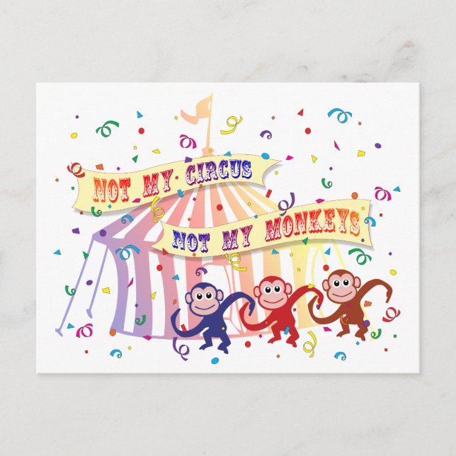 Nicht mein Zirkus. Postkarte (Vorderseite)
