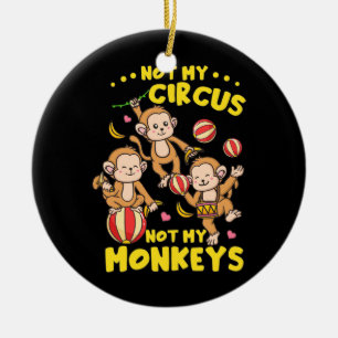 Nicht meine Affen Keramik Ornament