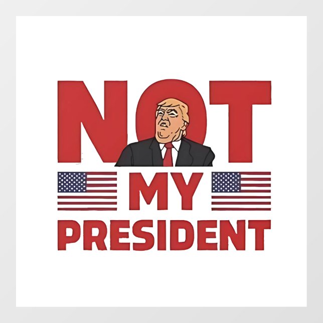 Nicht meine Rede von Präsident gegen Trump zur Amt Fensteraufkleber (Blatt)