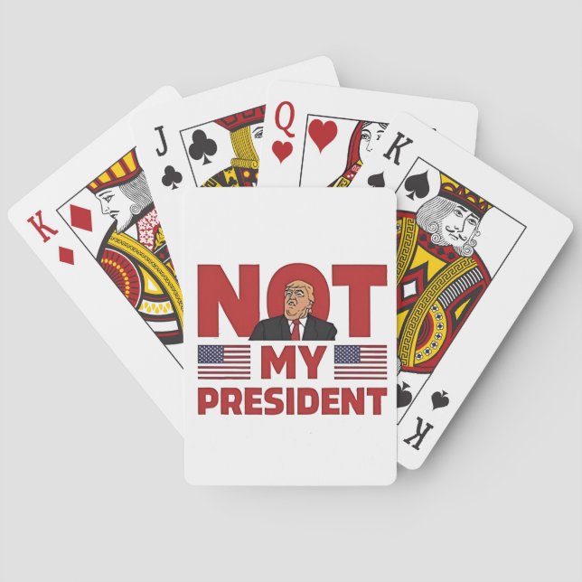Nicht meine Rede von Präsident gegen Trump zur Amt Spielkarten (Rückseite)