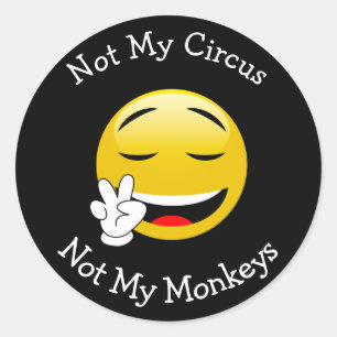 Nicht meine Zirkus Emoji (Frieden) Aufkleber