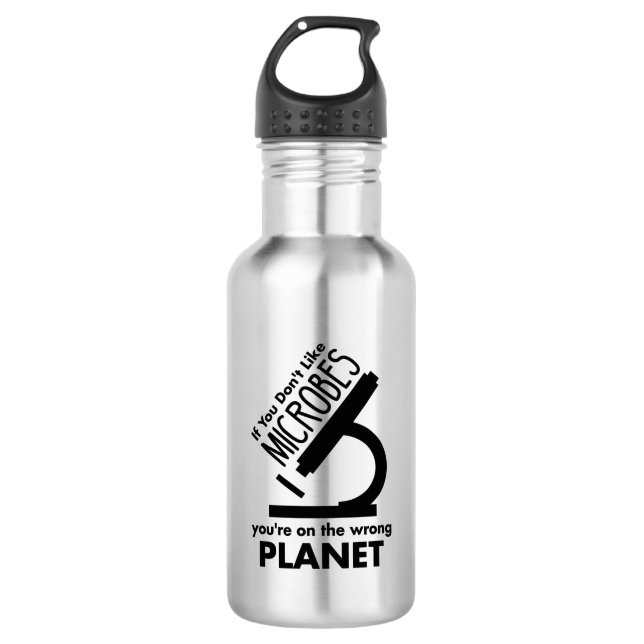 Nicht Mikroben, die man auf dem falschen Planeten  Edelstahlflasche (Vorderseite)