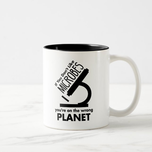 Nicht Mikroben, die man auf dem falschen Planeten  Zweifarbige Tasse (Rechts)