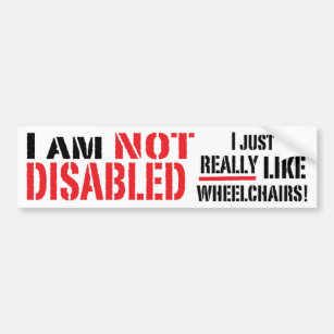 Nicht mit Behinderung Autoaufkleber
