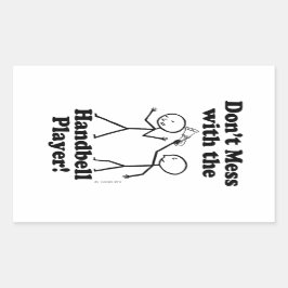 Nicht mit dem Handbell-Player verwechseln Rechteckiger Aufkleber