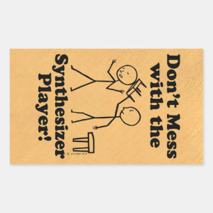 Nicht mit dem rechteckigen Synthesizer-Player durc Rechteckiger Aufkleber