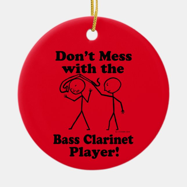 Nicht mit der Bassklarinett-Player-Keramik verwech Keramik Ornament (Vorne)
