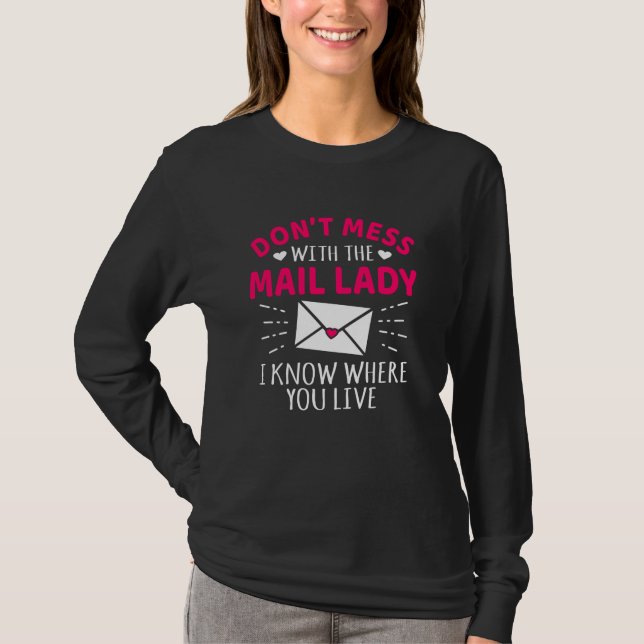 Nicht mit der schicken Lady Funny Postal-Mitarbeit T-Shirt (Vorderseite)
