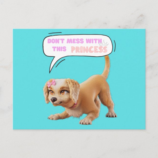 Nicht mit dieser Prinzessin durcheinander bringen Postkarte (Vorderseite)