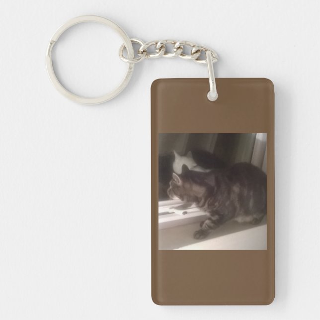 Nicht mit dir reden Dave Rectangle Keyring Schlüsselanhänger (Vorderseite)