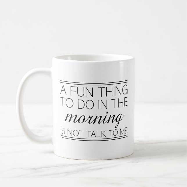 Nicht mit mir reden kaffeetasse (Links)