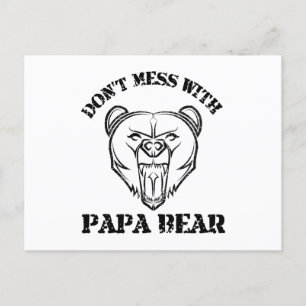 Nicht mit Papa-Bären durcheinander bringen Postkarte