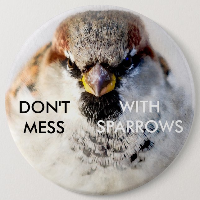 Nicht mit Sparrows durcheinander bringen Button (Vorderseite)