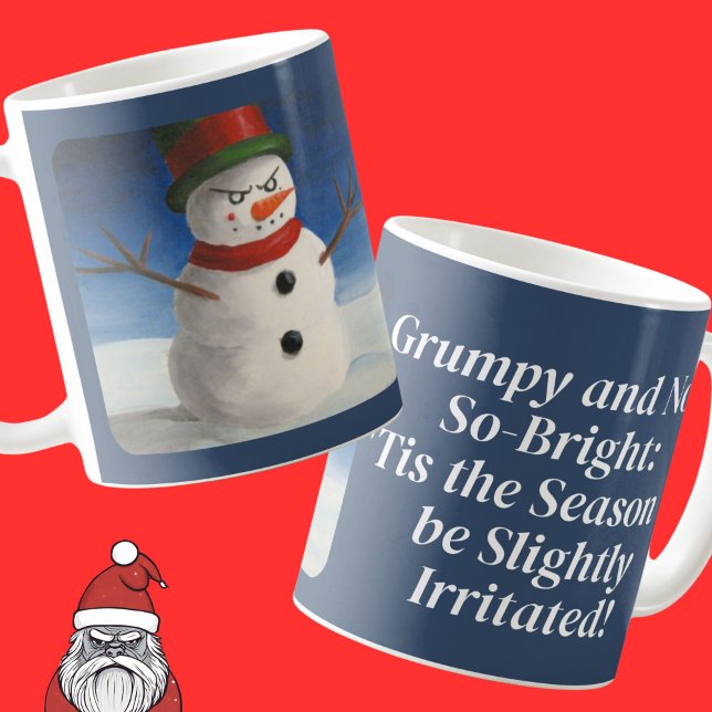 Nicht mögen Weihnachten Angry Snowman Grumpy Kaffeetasse (Von Creator hochgeladen)